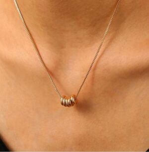 Anthropologie Gold Disc Fidget Spinner Necklace